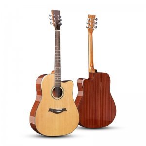 Solid spruce acoustic guitar