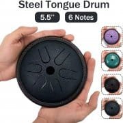 5,5 pouces 6 Notes Hand Pan Drum Percussion Instruments de musique en acier langue tambour tambour de poche