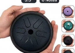 5,5 pouces 6 Notes Hand Pan Drum Percussion Instruments de musique en acier langue tambour tambour de poche