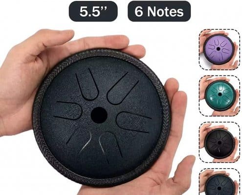 5,5 pouces 6 Notes Hand Pan Drum Percussion Instruments de musique en acier langue tambour tambour de poche