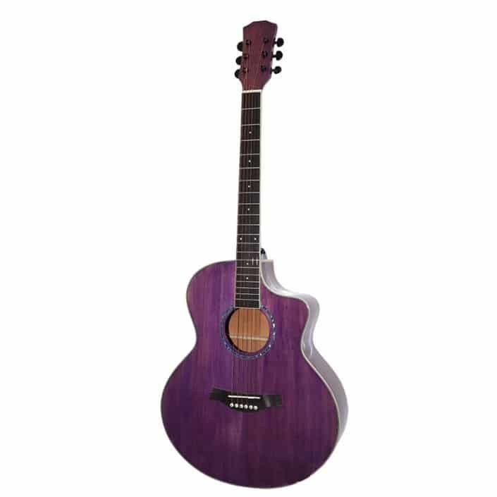 guitarra acustica morada