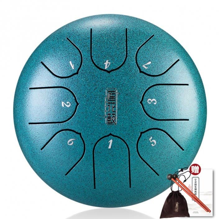 Vente en gros noir 6 pouces en acier langue percussion tambour Handpan