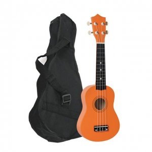 Orange ukulele