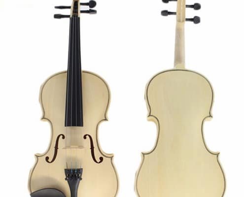 white unfinished violin