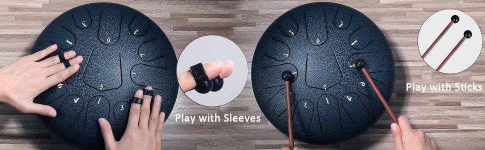 How to play of handpan steel tongue drum