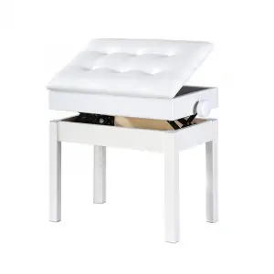 White Delux Piano Bench