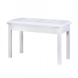 White Piano Bench with case