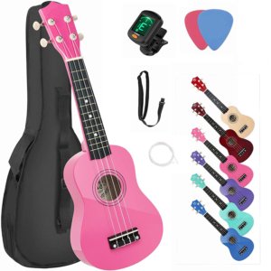 Ukelele rosa para niños