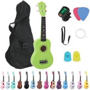 ukelele verde para niños