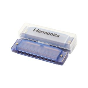 Blue Children's harmonica with packing box