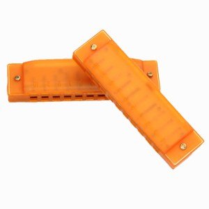Orange Children's harmonica