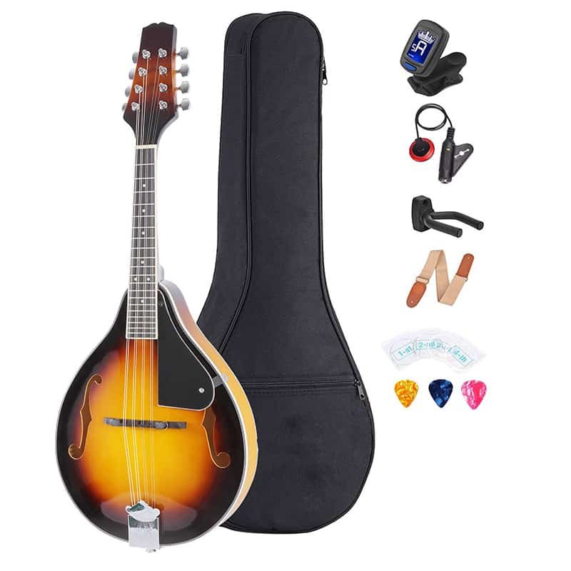 instrumento de mandolina sunburst