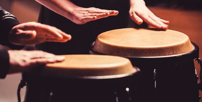 Playing Bongo Drums