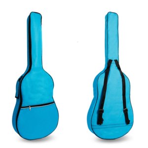 Blue gig bag acoustic guitar