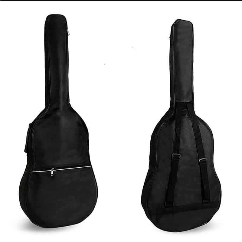 Black gig bag acoustic guitar