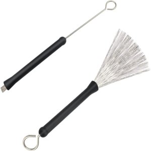 Brosses métalliques pour tambour en acier inoxydable Jazz Percussion