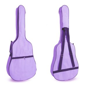 Purple gig bag acoustic guitar