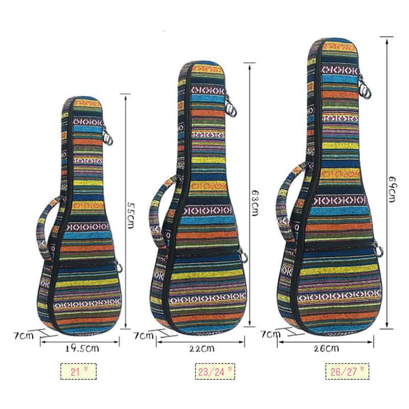 tamanho da bolsa soprano ukulele