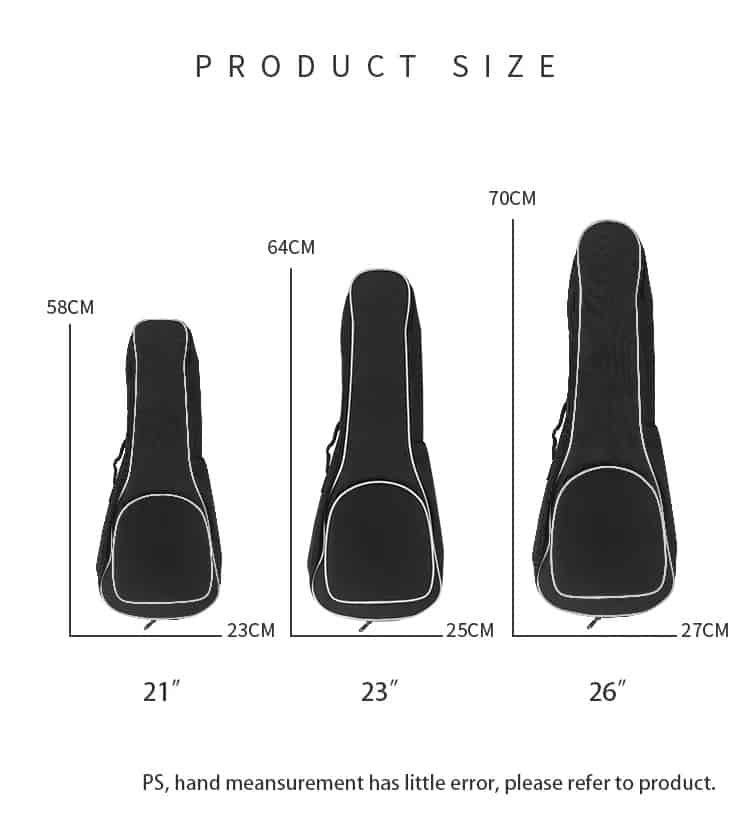 size ukulele bag concert