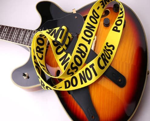 police line guitar strap