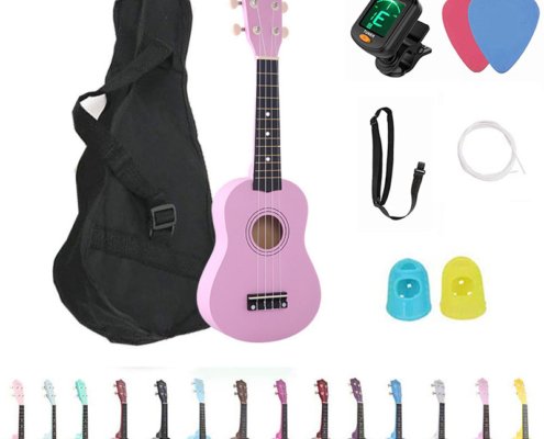 kit de inicio de ukelele rosa