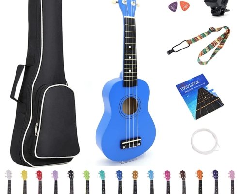 conjunto de ukelele azul