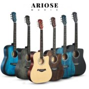 Guitare acoustique marron foncé 5