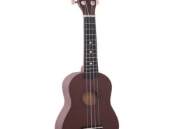 brown ukulele