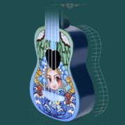 unique musical instrument gifts blue ukulele