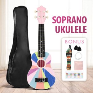 plastic toy musical instruments ukulele pink