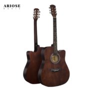 dark brown acoustic guitar