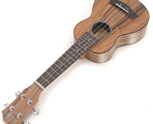 walnut wooden ukulele