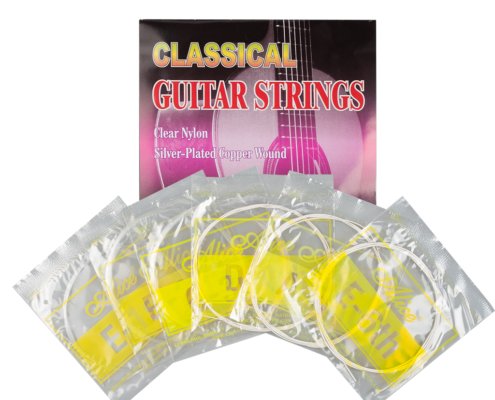 Cordas de guitarra clássica de nylon transparente Alice A107-N