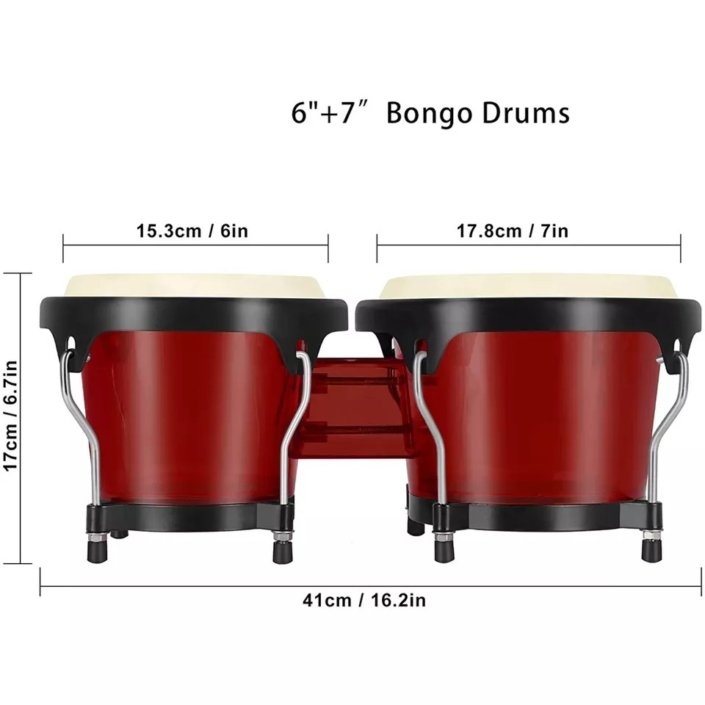 Прозрачные детские двойные барабаны Bongo