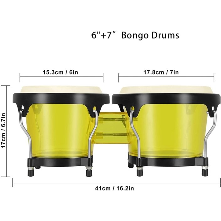 Compre conjunto de tambores bongô de 6"+7"