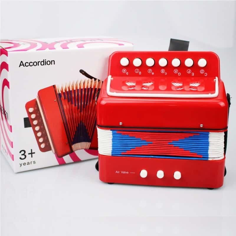 Kids Accordion,Toy Accordion for Kids Ages 3 5 9 7 10 12 Child Children  Toddlers Beginners Mini Accordion Musical Instrument 10 Keys Button Small  for