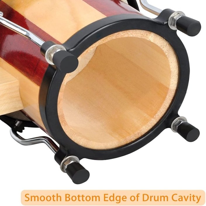 Bongos Drum 4”+5” Set Wood Percussion Instruments