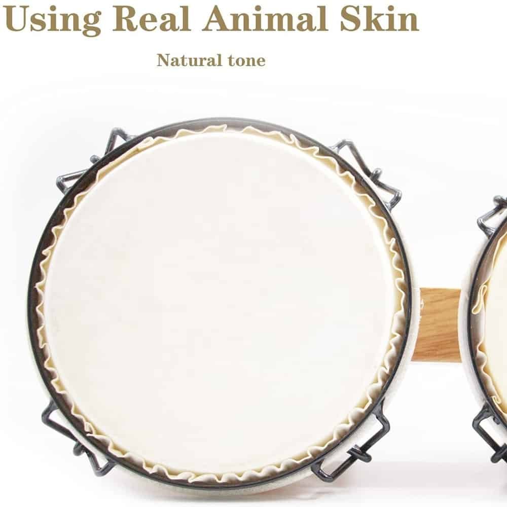 Bongos for Kids Adults Beginners Natural Finish