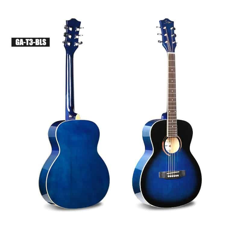 Pyle Guitare acoustique classique à 6 cordes 36 pouces avec accordeur  numérique Bleu 