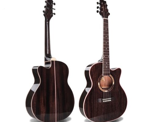 Guitare acoustique grise