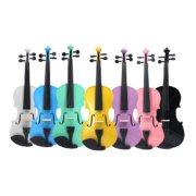 colorful wood violin