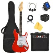 Kit de guitarra elétrica vermelha de 39 polegadas