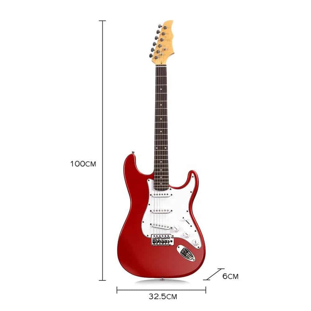  Guitarra eléctrica negra de tamaño completo con amplificador,  caja y accesorios, paquete inicial para principiantes : Instrumentos  Musicales