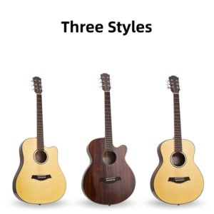 three styles spruce guitars