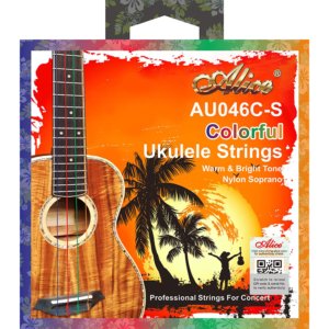 AU046C Kolorowy zestaw strun do ukulele