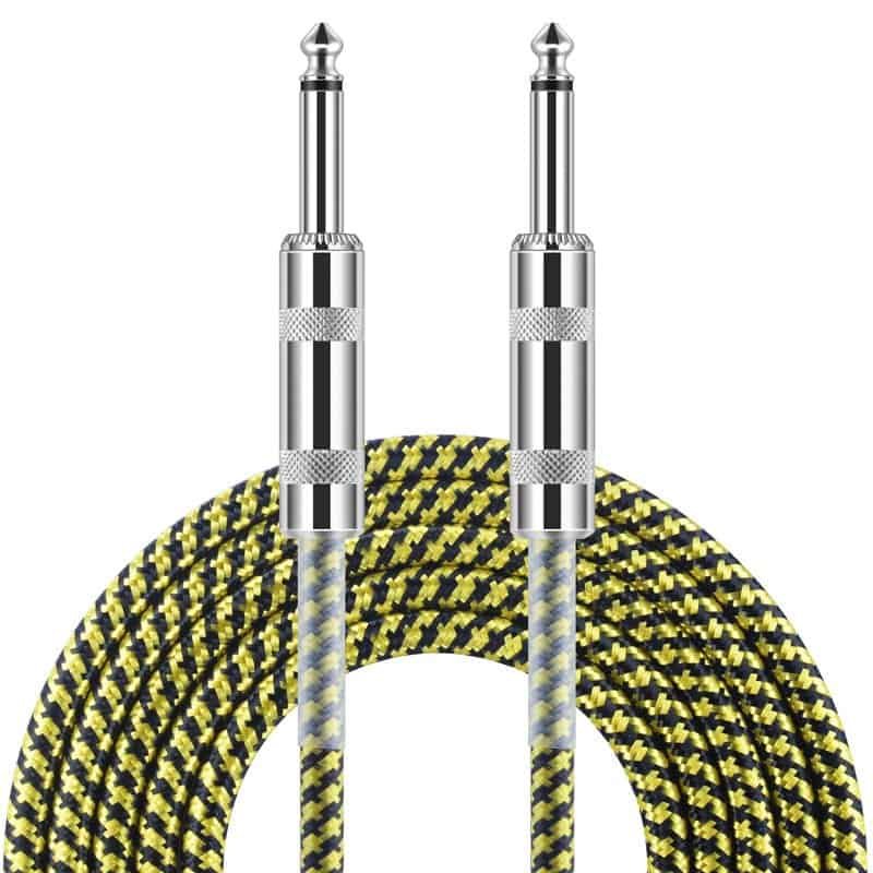 Yellow Braided Guitar Cable