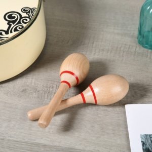 maracas en bois brut