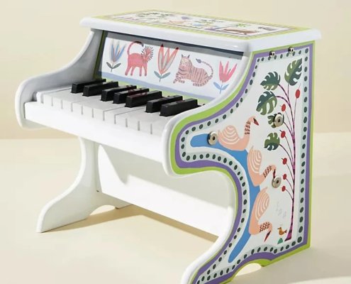 wooden kids piano