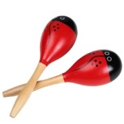 Maracas pour bébé en bois