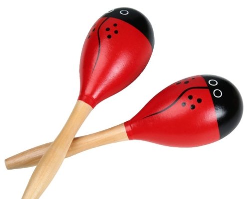 Maracas de madeira para bebês